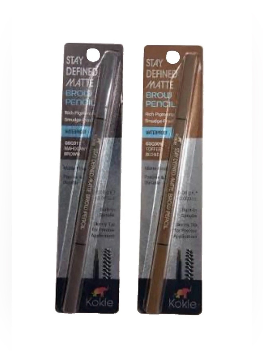 Kokie Black Silk Eyeliner Waterproof Toffee Mahogany (Set of 2).